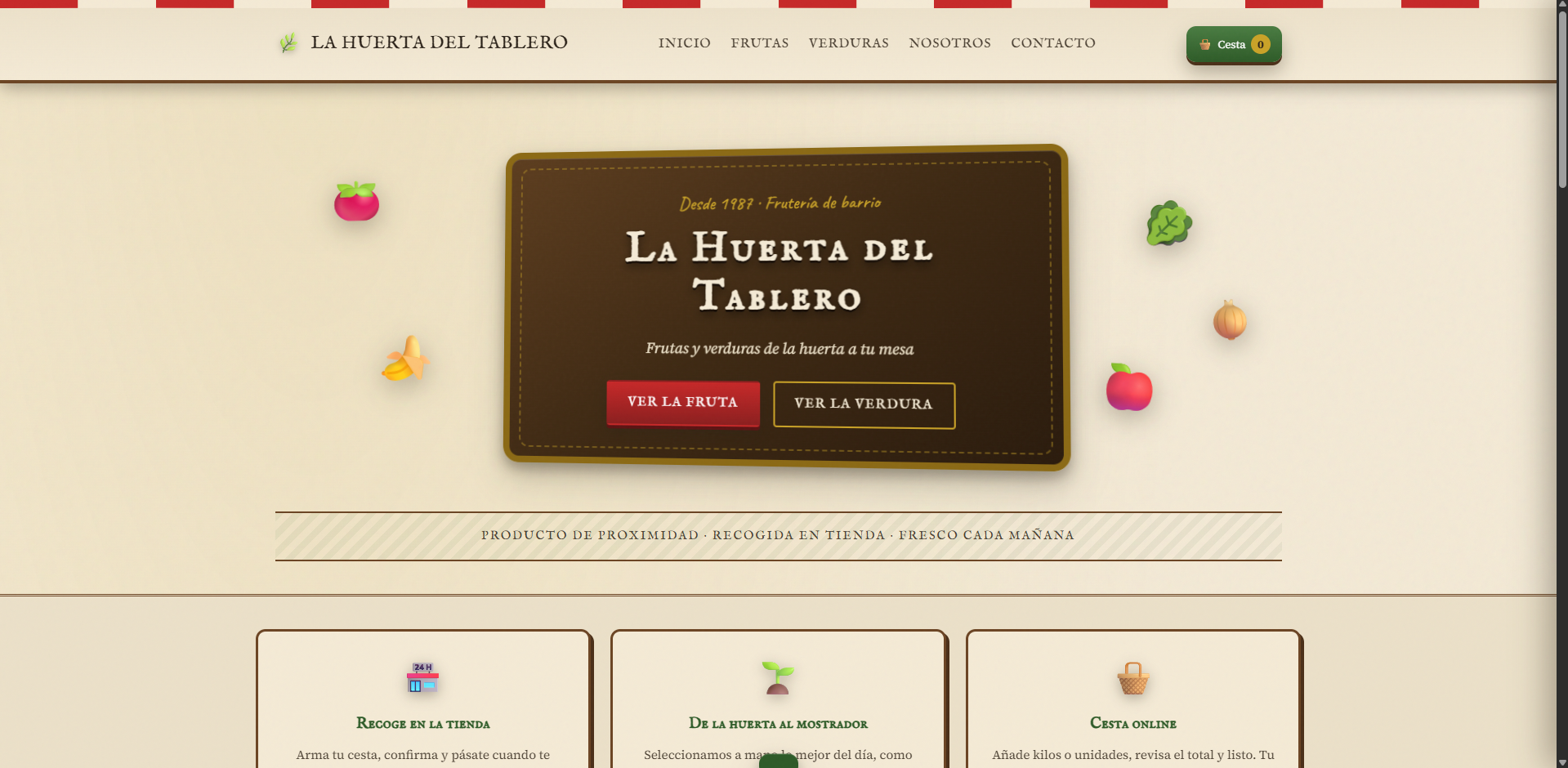 La Huerta del Tablero — proyecto web para cliente